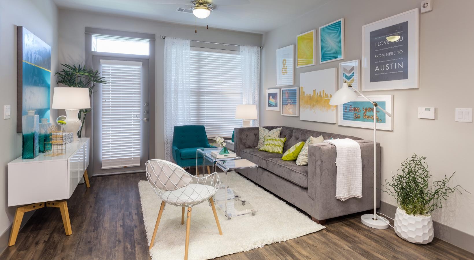 Spacious living areas to recline and recharge a living room with a couch and chairs