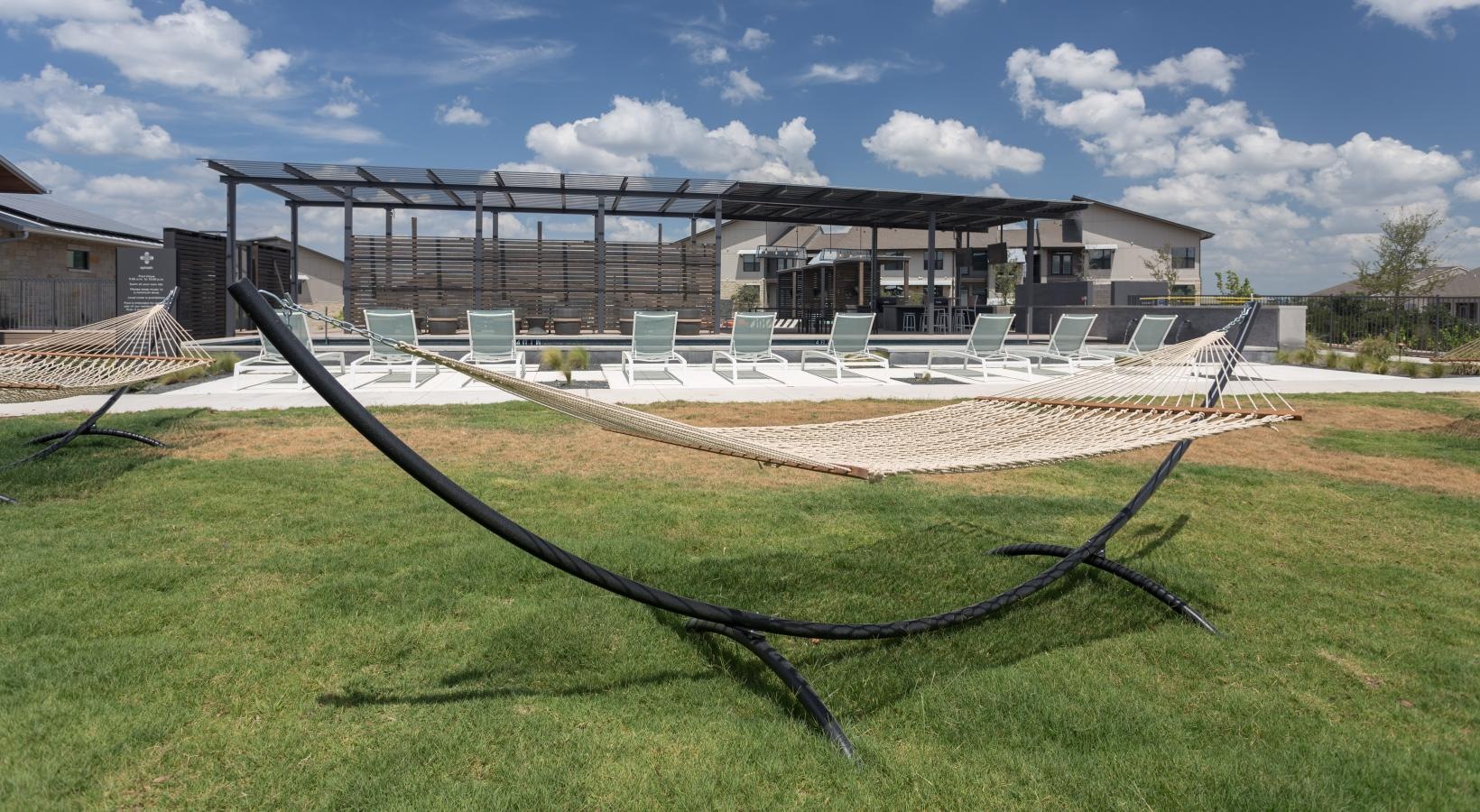 Find your perfect fit at Pearl Lantana lawn with hammocks